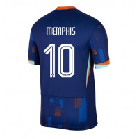 Pánský Fotbalový dres Holandsko Memphis Depay #10 ME 2024 Venkovní Krátký Rukáv